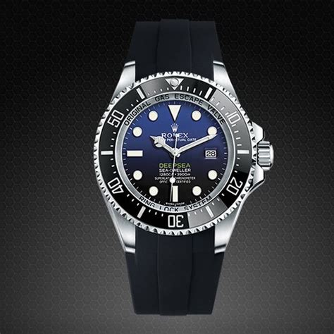 rolex deepsea rubber strap|rolex sea dweller straps.